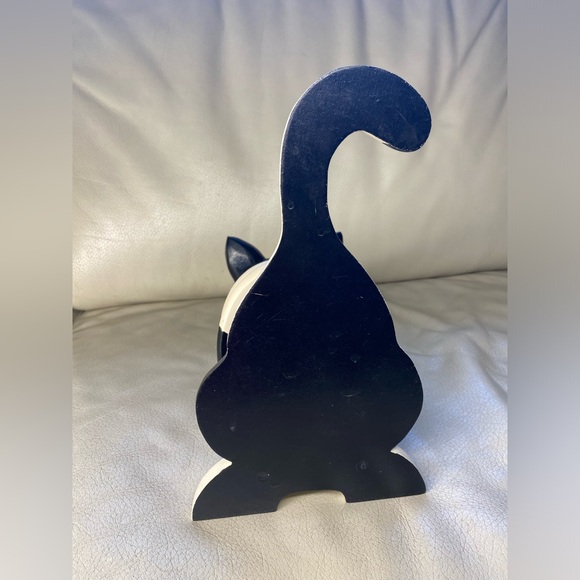 Cat Letter Holder, Carved Wood, Hand Painted - Picture 4 of 11